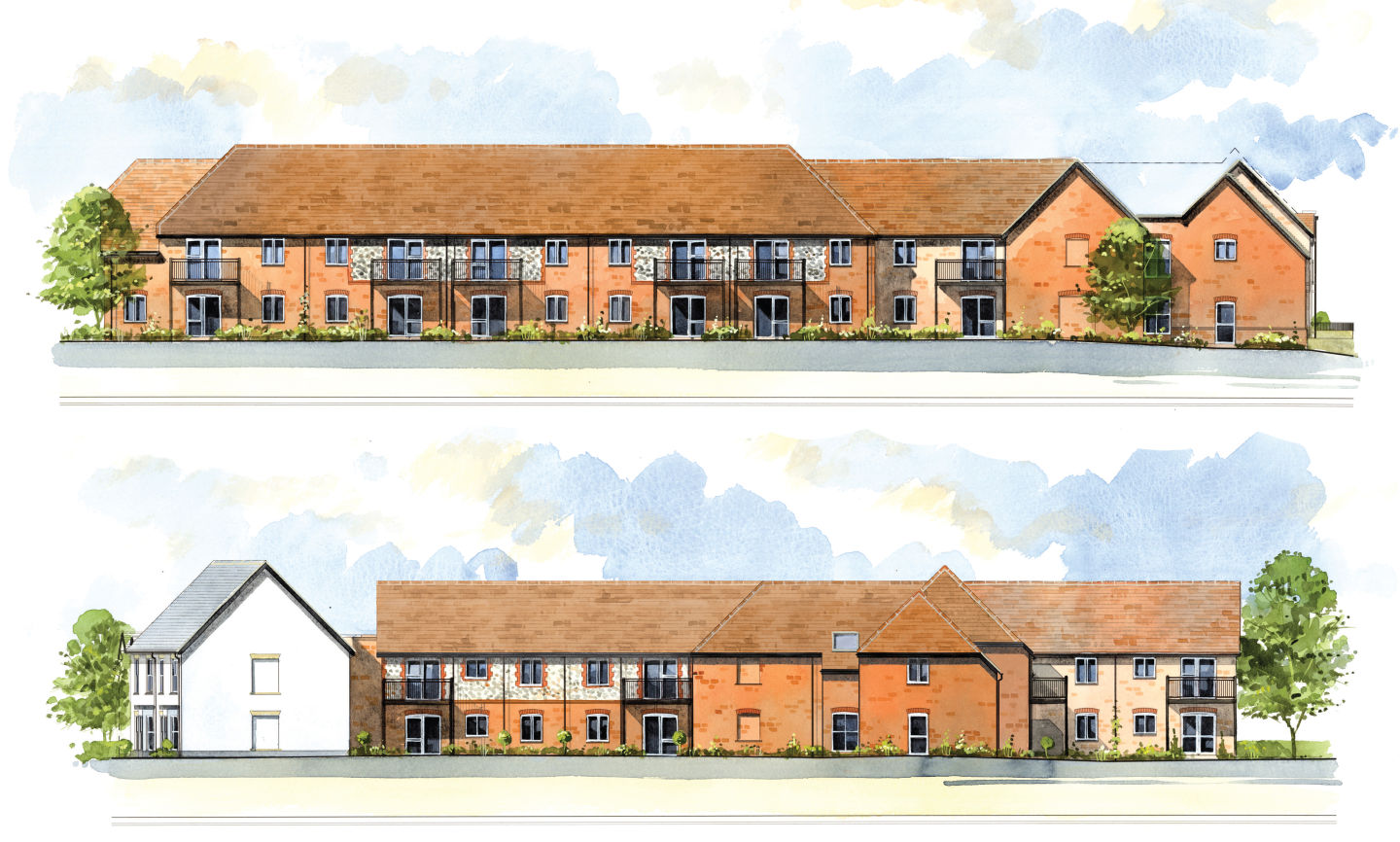 McCarthy Stone Angmering Rear Elevations a